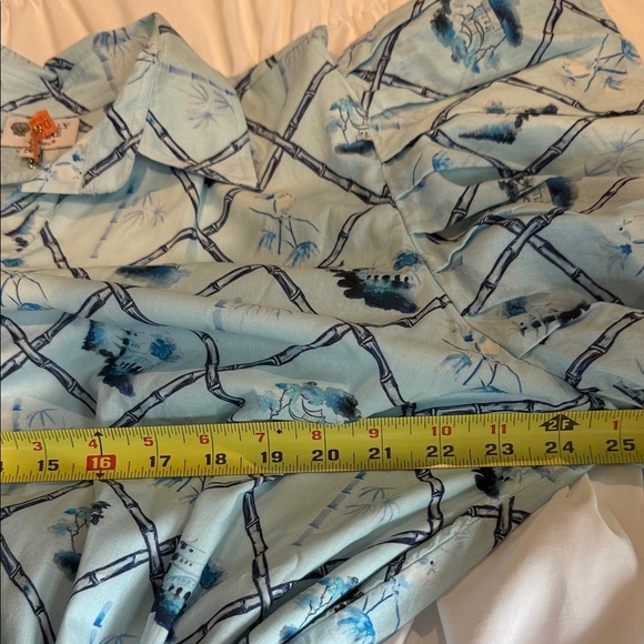 Holly Shae ⭐️Chinoiserie Blue Patterned Dress with Belt Size XXL - Picture 8 of 11